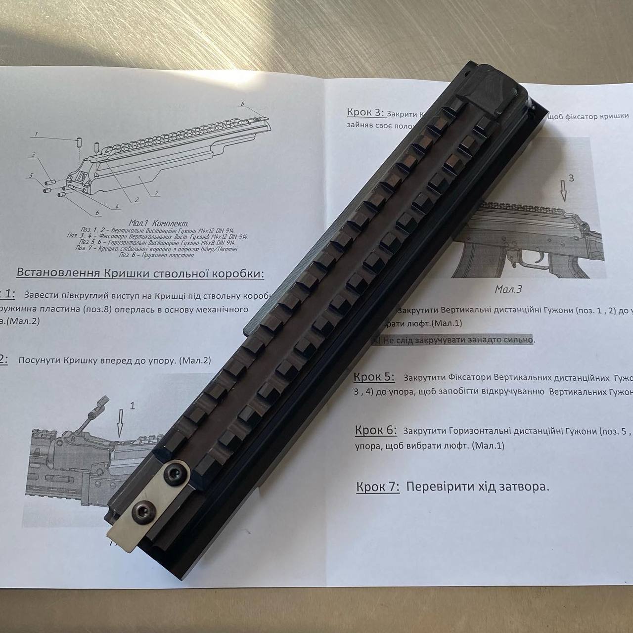 Кришка ствольної коробки з планкою Пікатінні для АК